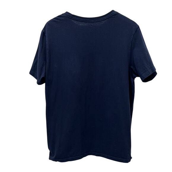 Nike Michigan Wolverines Blue T-Shirt Short Sleeve Spell Out Maize Swoosh Large - Picture 4 of 7